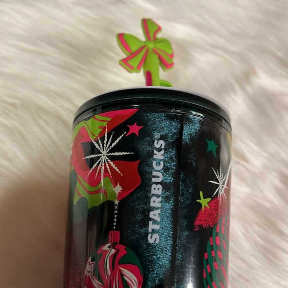 STARBUCKS | 2023 Green Gift Wrap Ribbon & Ornaments Straw Topper Tumbler - Picture 8 of 8